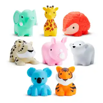 Walmart Munchkin Wild Animal Baby and Toddler Bath Toy Squirts, 8 Pack, Unisex offer