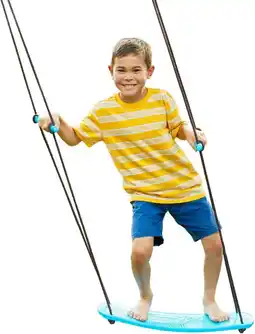 Walmart Swurfer Kick Stand Up Outdoor Tree Swing for Kids Holds Up to 200 lbs Ages 6 Years and Up offer