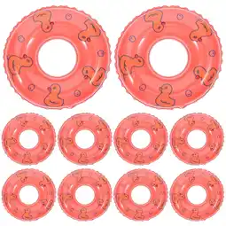 Walmart unbranded 10 Pcs Swim Rings Models Cartoon Swimming Peacock Register Toy Child Baby Red offer