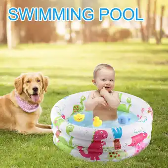 Walmart Kiplyki Cartoon Dinosaur Circle Home Children Baby Thickening Floating Swimming Pool offer