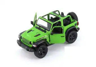 Walmart 5 Kinsmart 2018 Jeep Wrangler Rubicon No Hard Top Diecast Model Toy Car 1:34 Green offer