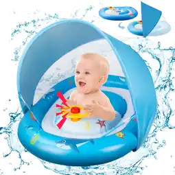 Walmart Qoosea Pool Floats Baby Inflatable Swimming Float with Detachable Sun Canopy, Summer Gift for Baby offer