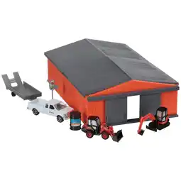 Walmart Kubota Construction Equipment Vehicles & Shed Toy Set 19 pc Box offer