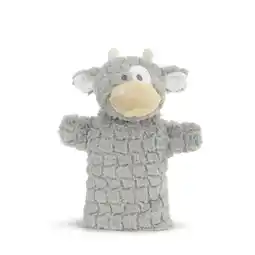 Walmart DEMDACO Comet The Cow Soft Grey White 12 inch Polyester Fabric Stuffed Plush Puppet offer