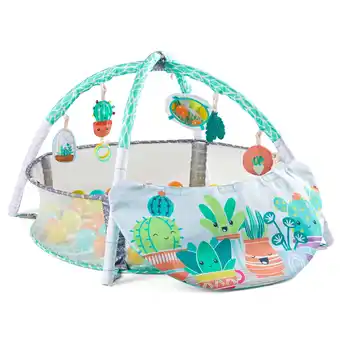 Walmart Infantino 4-in-1 Jumbo Baby Activity Gym with Ball Pit, 6-12 Months, Green Succulent offer
