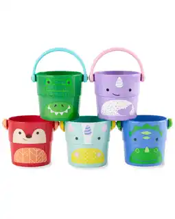 Walmart Skip Hop Zoo Stack & Pour Buckets Baby Bath Toy, 5-Piece offer