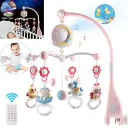Walmart Baby Musical Crib Mobile with Projector Night Light Cartoon Rattles and Remote for Infant Boys Girls offer