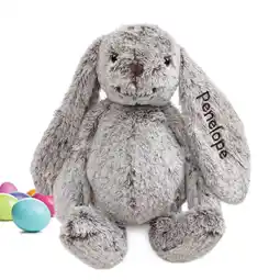 Walmart 18 Personalized Gray Floppy Ear Embroidered Kids Plush Bunny offer