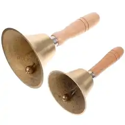 Walmart unbranded 2 Pcs Wooden Handle Bell Rattle Exquisite Detail Decoration Baby offer