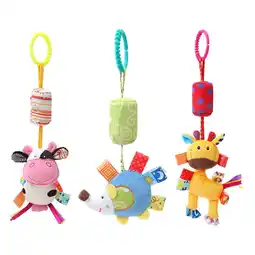 Walmart Oraceous 3Pcs Animals Ring Bell Pendants Baby Stroller Pendants Doll Toys Comfort Toys offer