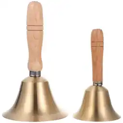 Walmart WORGEOUS 2 Pcs Outdoor Wooden Handle Bell Rattle School Decoration offer