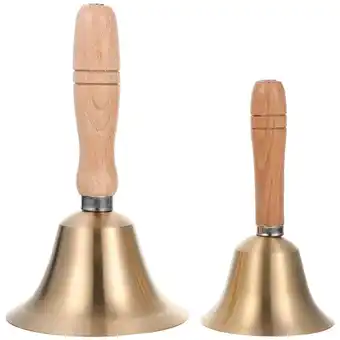Walmart WORGEOUS 2 Pcs Outdoor Wooden Handle Bell Rattle School Decoration offer