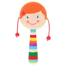 Walmart WORGEOUS 1Pc Baby Wooden Shaking Rattle-drum Toy Children Early Educational Plaything offer