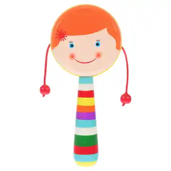 Walmart WORGEOUS 1Pc Baby Wooden Shaking Rattle-drum Toy Children Early Educational Plaything offer