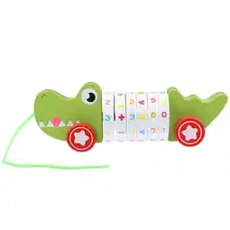 Walmart Crocodile Toy Kid Pull Toy Children's Pulling Toy Pulling Car Kids Gift (Green) offer