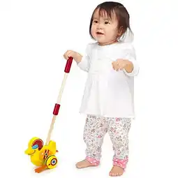 Walmart Imagination Radical Racers Top Duck Wooden Push-Along Walking Toy offer