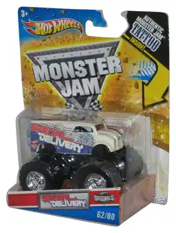 Walmart Hot Wheels Monster Jam (2010) Special Delivery Toy Truck #62 w/ Tattoo offer
