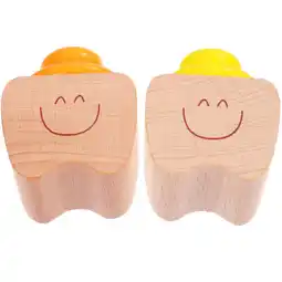Walmart Raindrops 2pcs Tooth Cartoon Holder Kids Wooden Keepsake Organizer Tooth Saver Infant Supply offer