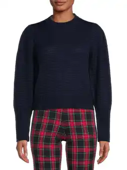 Walmart Time and Tru Women's Abbreviated Puff Sleeve Sweater offer