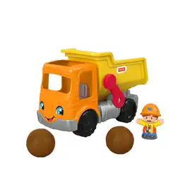 Walmart Fisher-Price Little People Work Together Dump Truck Toddler Construction Toy with Music & 3 Pieces offer