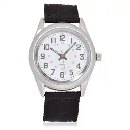 Walmart George Analog Adult Unisex Wristwatch in Silver with Black Sport Strap (GENWM1252M1) offer