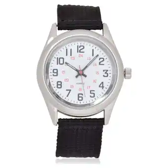 Walmart George Analog Adult Unisex Wristwatch in Silver with Black Sport Strap (GENWM1252M1) offer