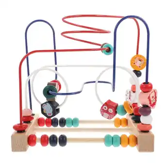 Walmart Homemaxs 1Pc Wooden Beads Maze Roller Educational Toys Puzzle Game Toy for Toddlers offer