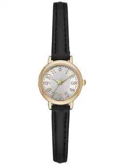 Walmart Time and Tru Women's Gold Tone Watch with Faux Leather Strap offer