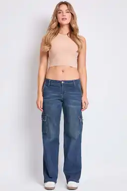 Walmart YMI Jeans Women's Straight Leg Cargo Skater Jeans offer