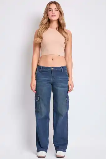 Walmart YMI Jeans Women's Straight Leg Cargo Skater Jeans offer