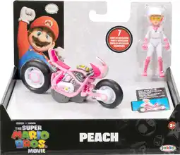 Walmart Super Mario Bros Movie 2.5 inch Princess Peach Action Figure with Pull Back Racer offer