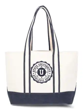 Walmart No Boundaries Women’s Large Canvas Tote, Dark Navy University, Women’s offer