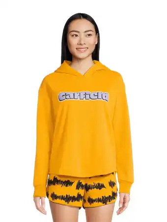 Walmart Garfield Women’s Hoodie and Shorts Pajama Set, 2-Piece, Sizes XS to 3X offer