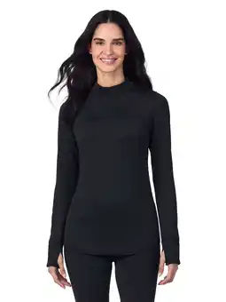 Walmart ClimateRight by Cuddl Duds Women's Plush Warmth Mock Neck Base Layer Top, Sizes XS to 4X offer