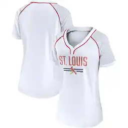 Walmart Women's Fanatics White St. Louis Cardinals Play Calling Raglan V-Neck T-Shirt offer