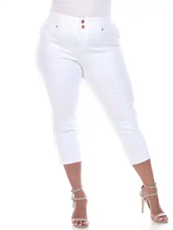 Walmart White Mark Women's Plus Size Capri Jeans offer