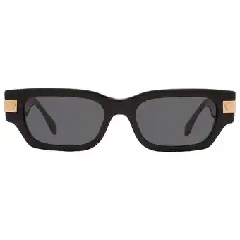 Walmart Versace Prescription Unisex Rectangle Sunglasses, Black/Dark Gray offer