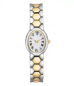 Walmart Time and Tru Heirloom Collection: Two-Tone Wristwatch with Oval Dial for Women offer