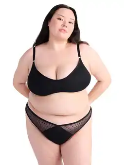 Walmart Parade Triangle Bralette and Thong Set, Sizes XS to 3XL offer