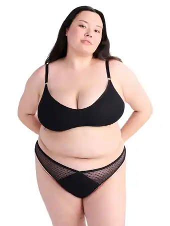Walmart Parade Triangle Bralette and Thong Set, Sizes XS to 3XL offer