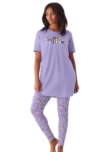 Walmart Dreams & Co. Plus Size Graphic Tunic PJ Set offer