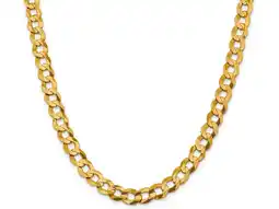 Walmart Primal Gold 14 Karat Yellow Gold 9.4mm Solid Polished Light Flat Cuban Chain offer