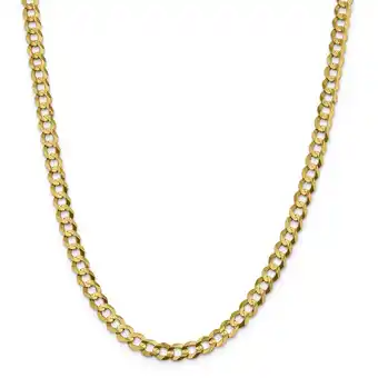 Walmart Primal Gold 14 Karat Yellow Gold 7.2mm Solid Polished Light Flat Cuban Chain offer