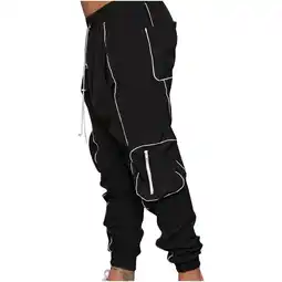 Walmart Tawop Black Cargo Pants Mens Trousers Pockets Casual Trousers Work Cargo Pants offer