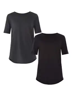 Walmart No Boundaries Men's & Big Men's Longline Curved Hem Elongated Tee Shirt, 2-Pack, Sizes XS-5XL offer