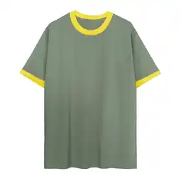 Walmart Fanxing Men's Muscle T-Shirt Gym Tee Short Sleeve Bodybuilding Workout Shirts Army Green,M offer