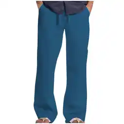 Walmart Tawop Winter Pants for Men Winter Pants for Men Clearance Pockets Gym Cotton Lace-Up Sport Trousers offer