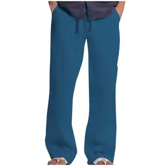 Walmart Tawop Winter Pants for Men Winter Pants for Men Clearance Pockets Gym Cotton Lace-Up Sport Trousers offer
