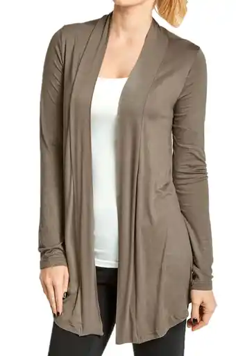 Walmart Women's Long Sleeve Open Front Casual Lightweight Cardigan, Taupe M, 1 Pack offer