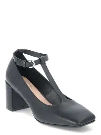 Walmart Scoop Women's Square Toe Block Heels with Adjustable Strap offer
